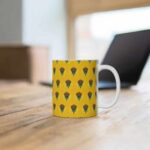 Dope King Crowned Weed Hemp Pattern Yellow Coffee Mug
