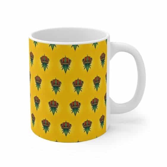 Dope King Crowned Weed Hemp Pattern Yellow Coffee Mug