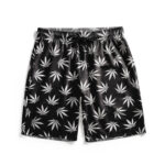 Dope Marijuana Leaf Pattern Men's Swim Shorts