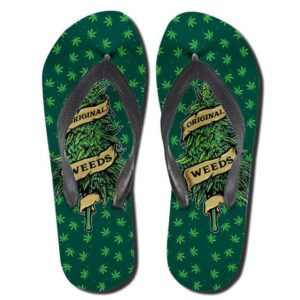 Dope Original Weeds Tree Green 420 Flip Flops Sandals