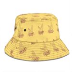 Dope Pizza Joint Cartoon Munchies Art Yellow Bucket Hat