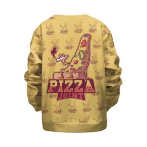 Dope Pizza Joint Cartoon Munchies Yellow Kids Sweatshirt