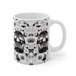 Dope Skull & Marijuana Doodle Artwork 420 Ceramic Coffee Mug