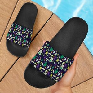 Dope Weed Bong Joint Pattern Design Marijuana Slide Sandals