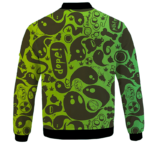 Dope Weed Cartoon Doodle Art 420 Marijuna Bomber Jacket Back