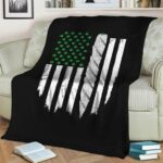 Dope Weed US Flag Joint 420 Marijuana Fleece Blanket