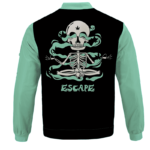 Escape Dope Art Skull Smoking 420 Marijuana Bomber Jacket Back