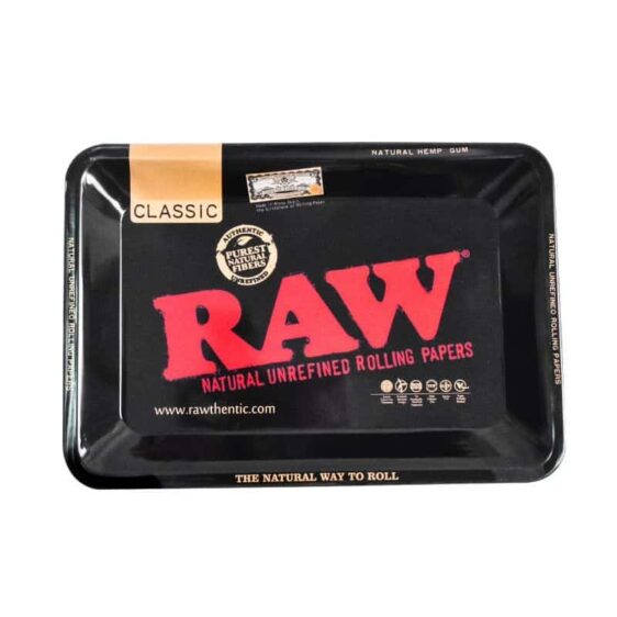 Essential Black Raw-thenthic Hemp Cannabis Rolling Tray