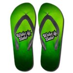 Wake and Bake Marijuana Cannabis Leaf Neon Green Flip Flops
