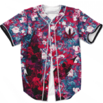 Floral Pattern 420 Marijuana Kush Leaf Weed Baseball Jersey