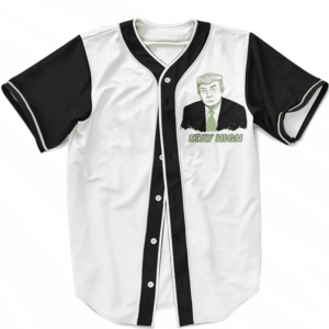 Former President Trump Stay High Tribute Funny Baseball Jersey