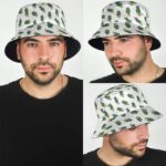 Funny Marge Simpson 420 Kush Hair Pattern Bucket Hat