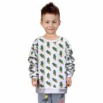 Funny Marge Simpson Kush Hair Pattern Kids Sweatshirt