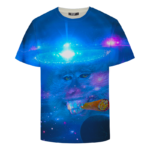 Funny Smiling Monkey While Smoking Blunt Weed T-Shirt
