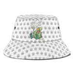 Funny Stoner Weed Bud Smoking Joint Cartoon Bucket Hat