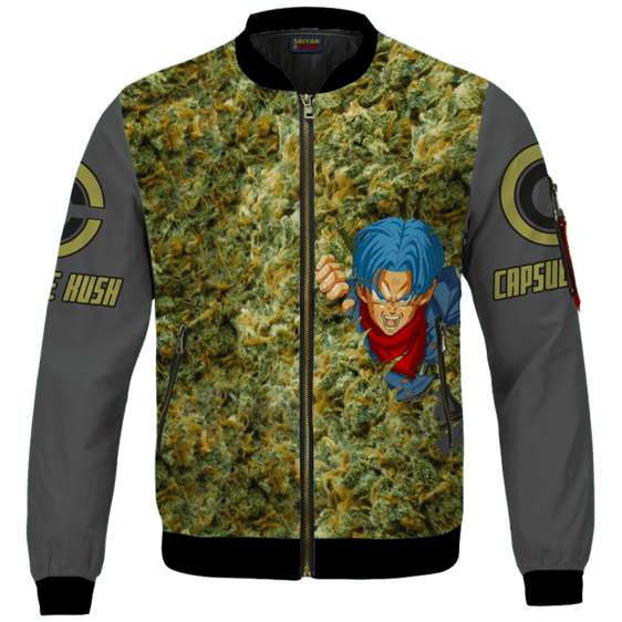 Future Trunks Stuck in a Pool of Marijuana Kush 420 Bomber Jacket