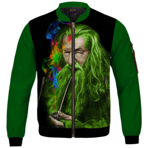 Gandalf Ganjalf The Green Smoking Dope Bomber Jacket