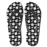 Ganja Kush Weed 420 Mini Pattern Black Flip Flops Slippers