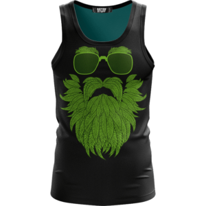 Gentleman Art Weed Beard Marijuana 420 Kush Black Tank Top
