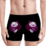 Glowing Purple Skull Smoke Weed 420 Marijuana Men's Boxer Briefs