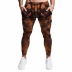 Gold & Black Tie Dye Marijuana Leaf Cool 420 Weed Joggers