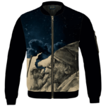 Grandpa Smokes Out The Galaxy Cannabis Bomber Jacket