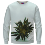 Green Cannabis Sativa Plant 420 Weed Marijuana Sweatshirt