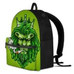 Green Ganja Lion on Spliff Coolest Dopest 420 Weed Backpack