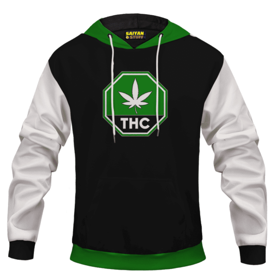 Green THC Contaminated Cannabis Marijuana Themed Hoodie