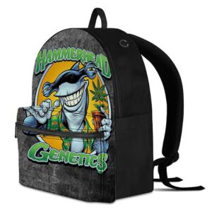 Hammerhead Genetics Shark with Weed Plant Most Dopest Backpack
