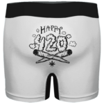 Happy 420 Joint Weed Marijuana White Men's Underwear