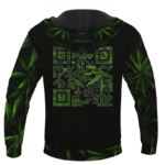 Heart Beating Marijuana LIfe Line Cannabis Themed Hoodie Back