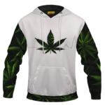 Heart Beating Marijuana Life Line Cannabis White Hoodie