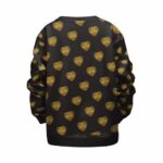 Hearts of Weed Pattern Black Dope Kids Pullover Sweatshirt
