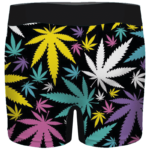 Hemp Doobie Ganja Colorful Patterns 420 Black Men's Brief