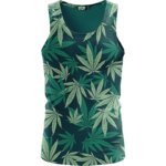 Hemp Leaves Marijuana Ganja Weed Kush Elegant Tank Top