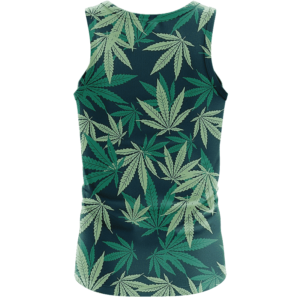 Hemp Leaves Marijuana Ganja Weed Kush Elegant Tank Top - back