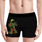 High Astronaut Smoking Marijuana Bong 420 Weed Men's Brief