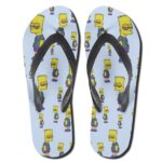 High Bart Simpson Bloodshot Eyes Weed Flip Flops Slippers