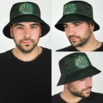 High Minds Brain Marijuana Leaf Minimalist Logo Bucket Hat