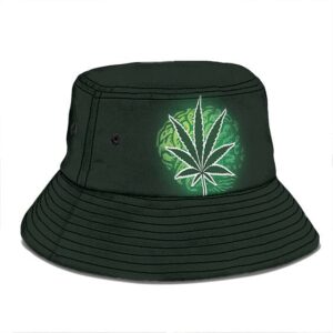 High Minds Brain Marijuana Leaf Minimalist Logo Bucket Hat