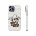 High Raccoon Smoking Marijuana 420 White iPhone 13 Case