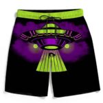 High As Hell Alien Abduction Art 420 Marijuana Black Shorts