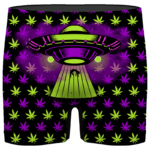 High as Hell Alien Abduction Art 420 Marijuana Men's Boxer