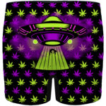 High as Hell Alien Abduction Art 420 Marijuana Men's Boxer
