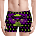 High as Hell Alien Abduction Art 420 Marijuana Men's Boxer