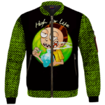 High for Life Adventures of Morty 420 Marijuana Bomber Jacket