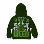 I Feel The Need For Weed Logo Unique Marijuana Kids Hoodie