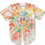 It Is Not A Bad Idea Reggae Tie Dye Stoner Weed Baseball Jersey