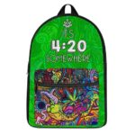 Its 420 Somewhere Indica Colorful and Trippy Dope Backpack